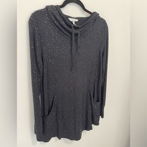 Soma Gold Speckled Hooded Pullover Sweater